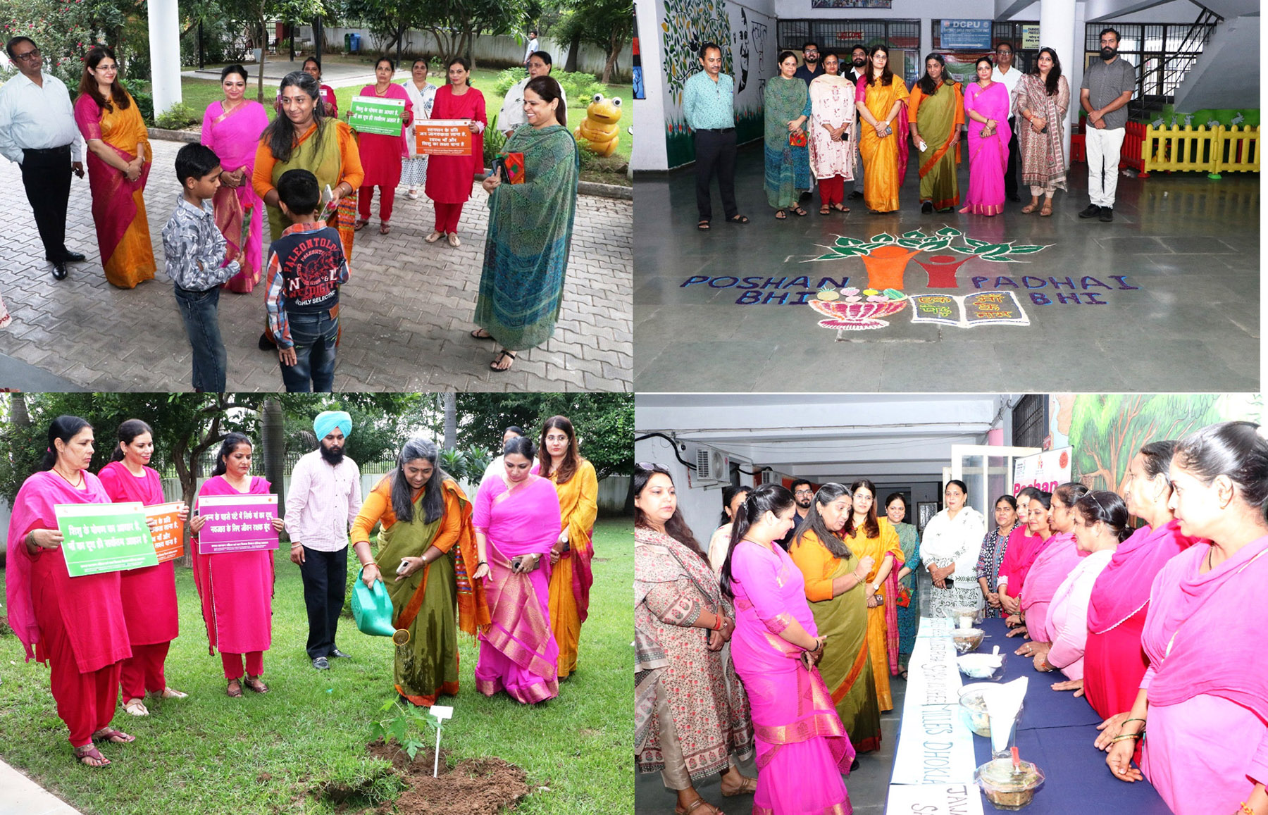 Celebration of program under Poshan Maah along with the children at Snehalaya